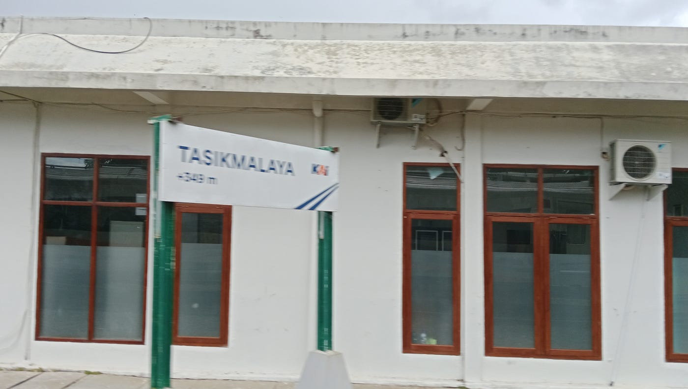 Tasikmalaya station at elevation of about +349 m.