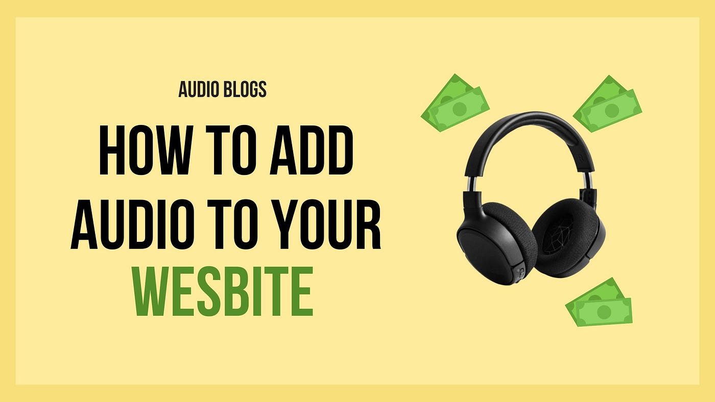 How to add audio to your website