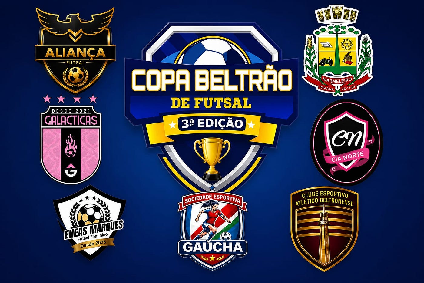 Copa Beltrão de Futsal Feminino define grupos para edição 2026