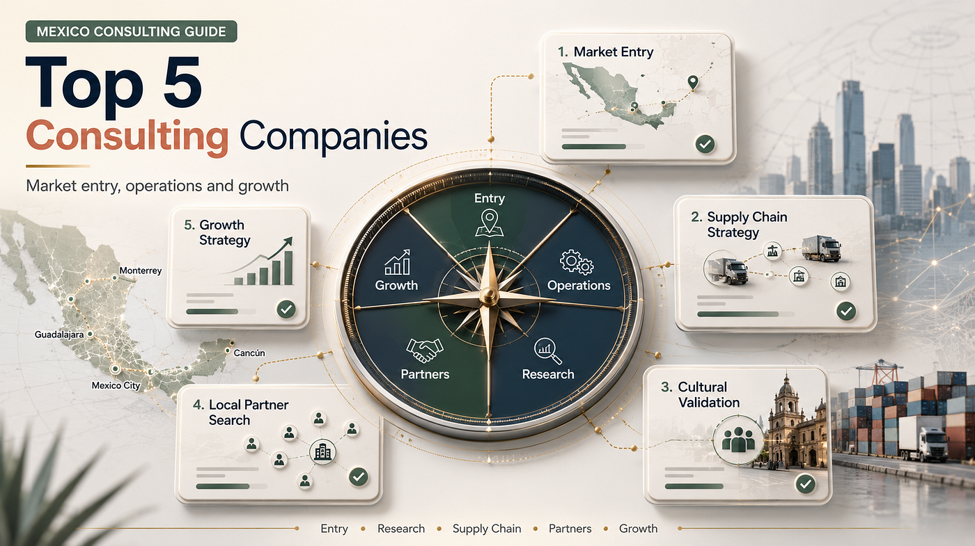 Top 5 Consulting Companies in Mexico Supporting Market Entry, Operations, and Growth Strategy
