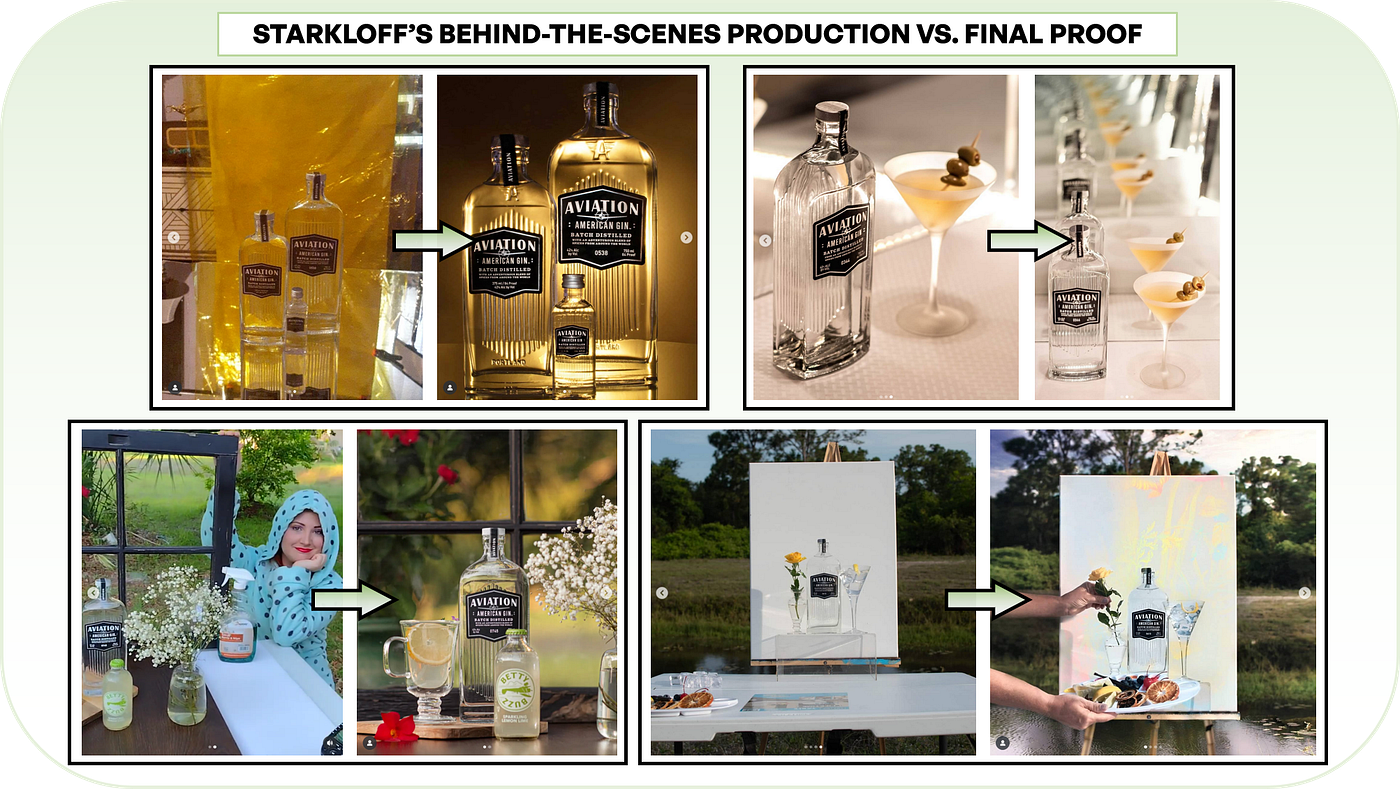 Each photo that Starkloff made to promote Aviation Gin took time, effort, and a strong artistic vision