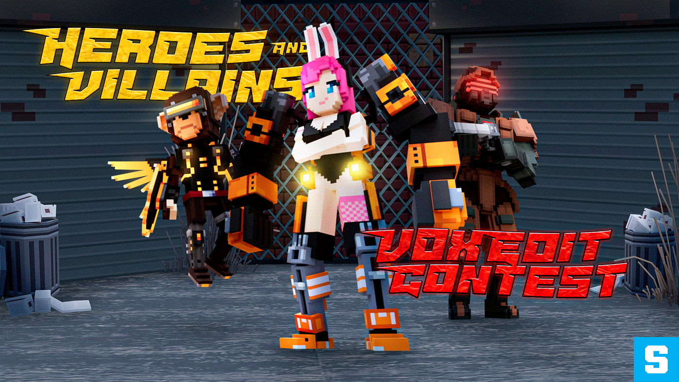 Heroes vs. Villains VoxEdit Contest, by The Sandbox