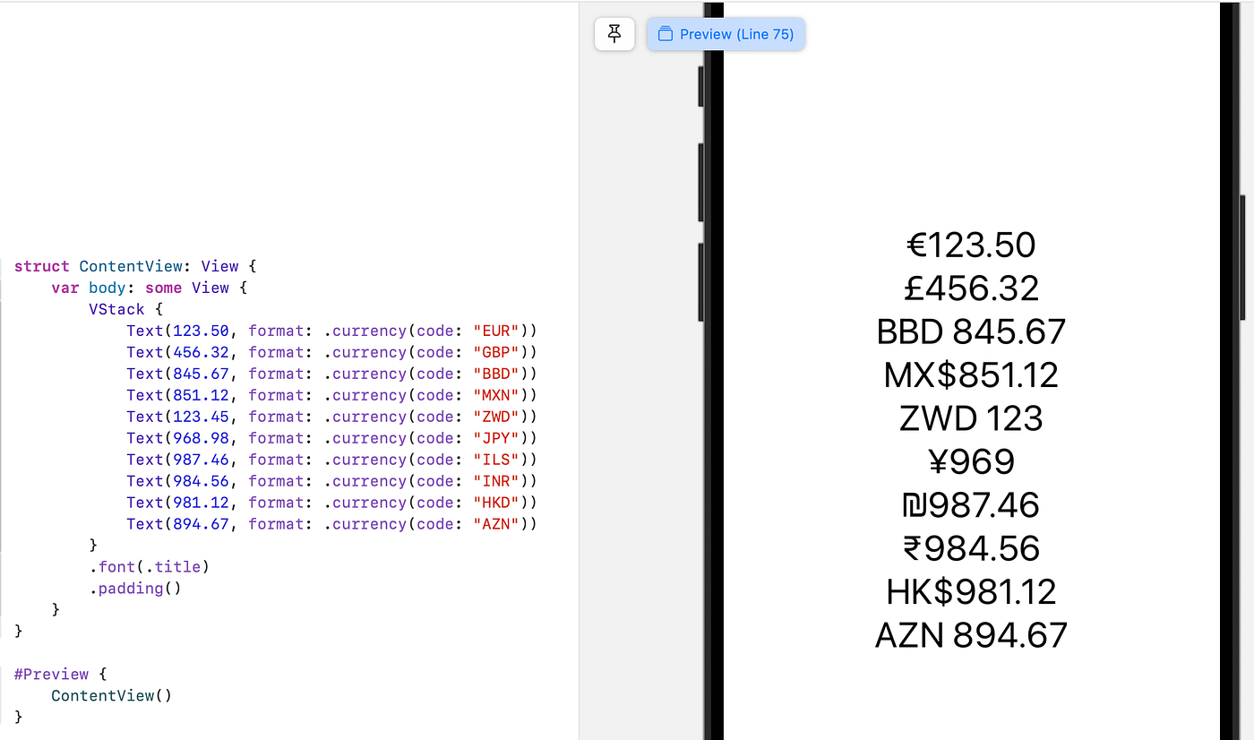 SwiftUI: Format Currency the Easy Way | by Chase | Medium
