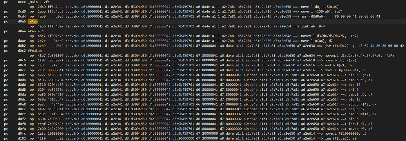 CP/M 68K floating-point in C
