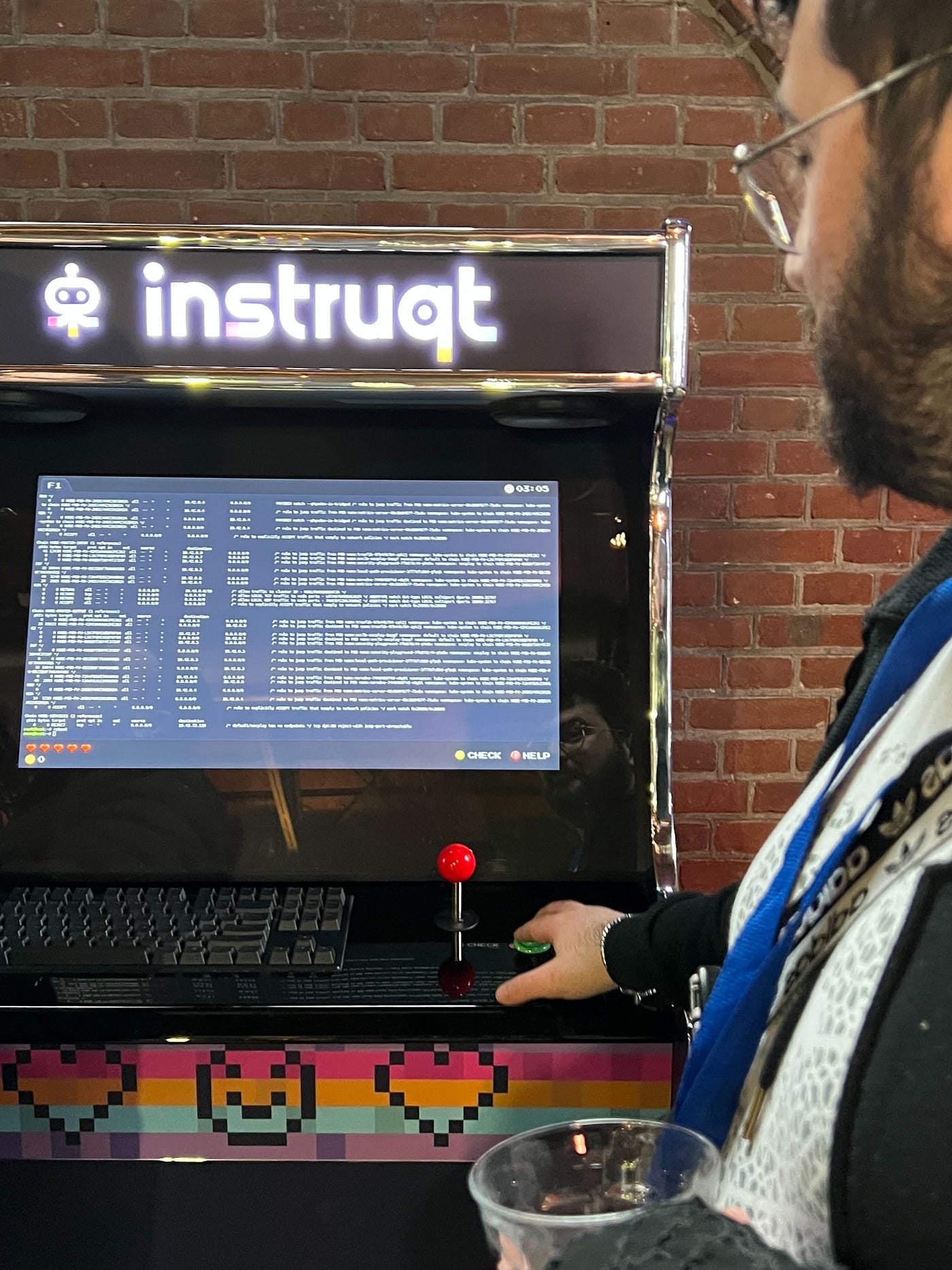 Le me, testing out a fun game @ the event