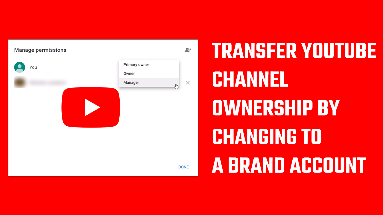 Move your  channel from one Brand Account to another