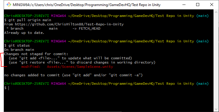 Pull, Commit, Push Using Git Bash and GitHub for your Unity Project — For  Beginners | by Chris Hilton | Medium