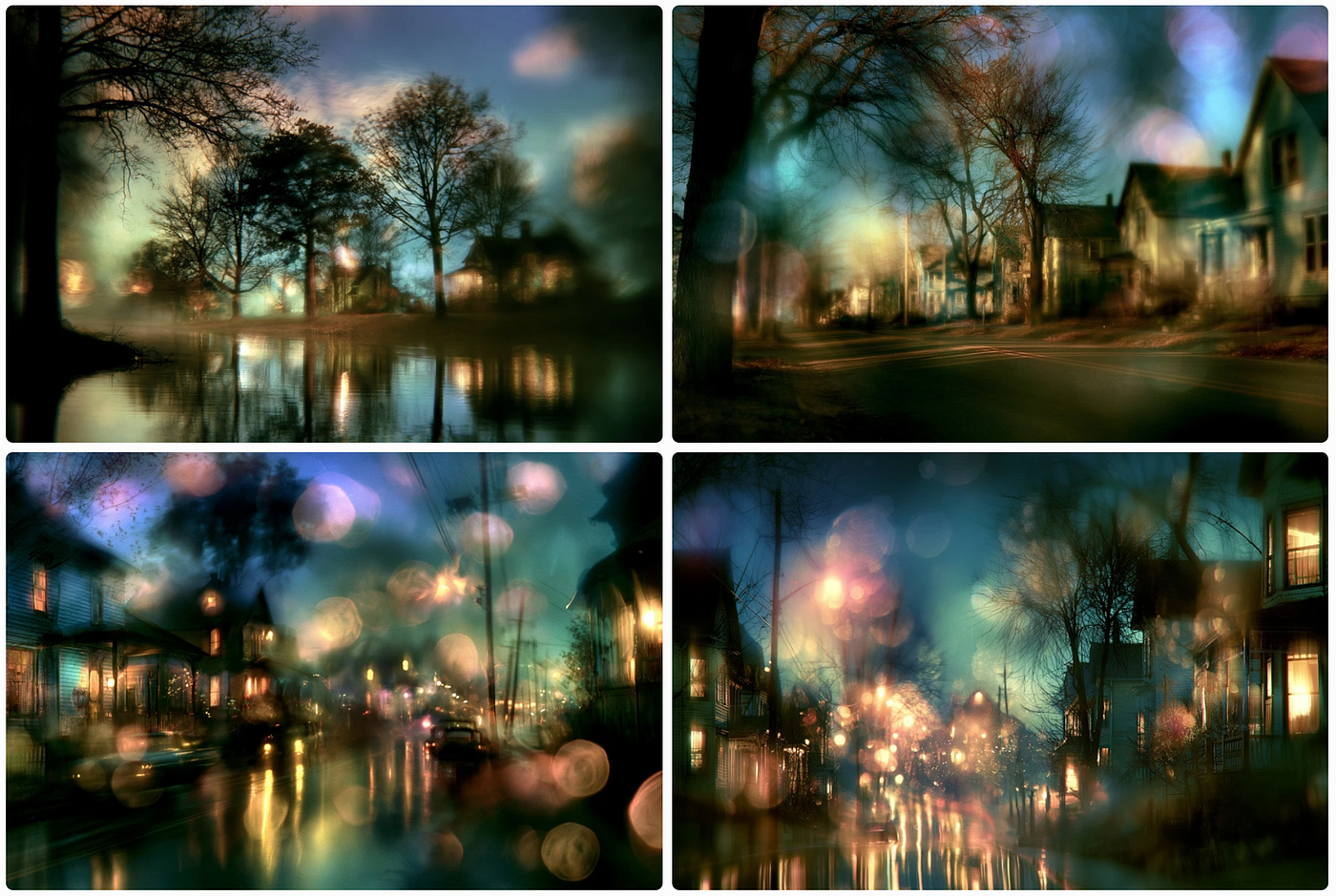 a paranormal image grid made with SREF ID: 2525812955 — created by the author in the Midjourney v8.2 preview