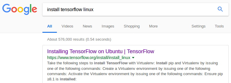 Install tensorflow hot sale on ubuntu