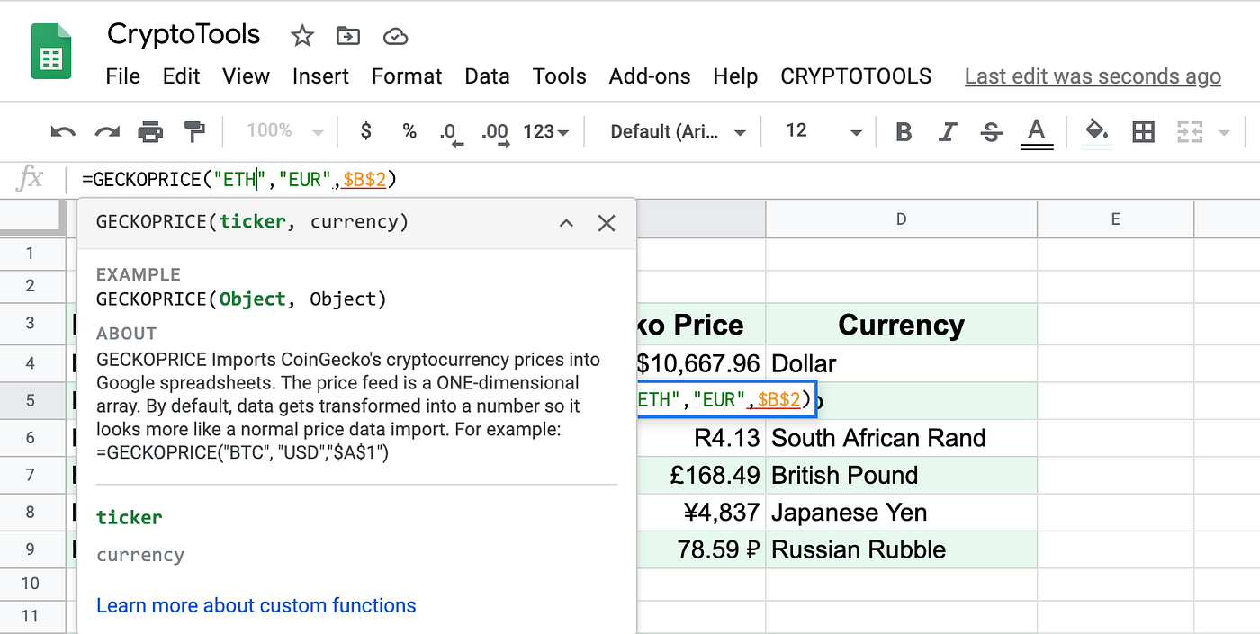How to value your Stocks & Crypto Portfolio on Google Sheets | by Eloise |  Coinmonks | Medium