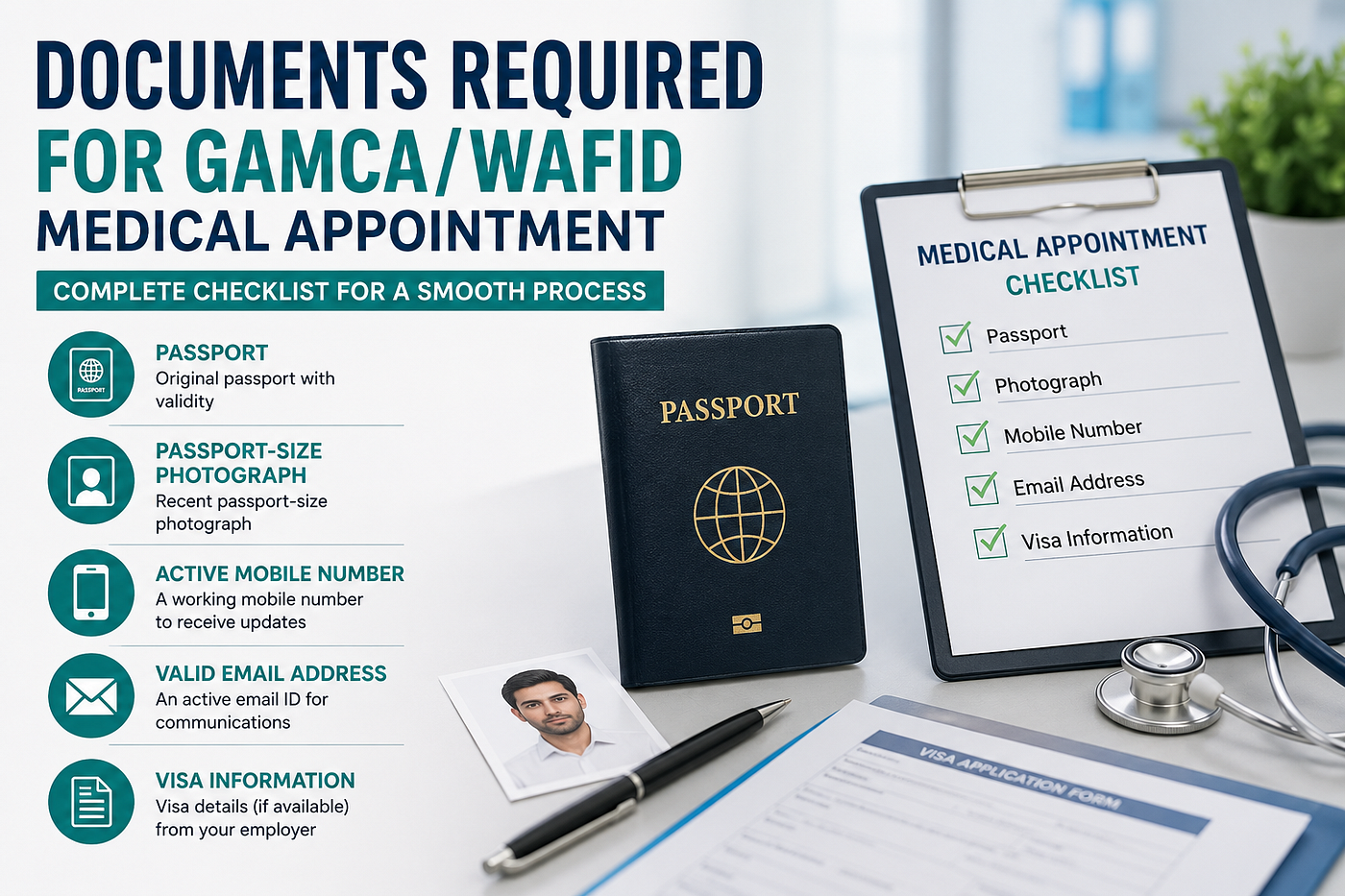 Documents Required for a GAMCA/WAFID Medical Appointment: A Complete Checklist