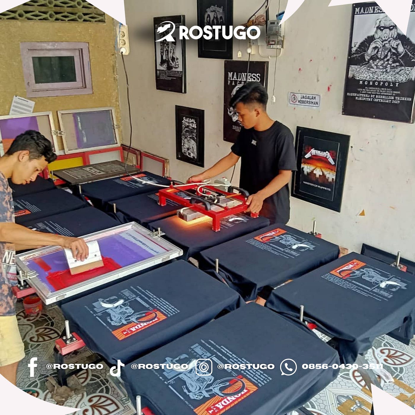 085604303511 | Sablon Kaos Kerja di Freeport Gresik