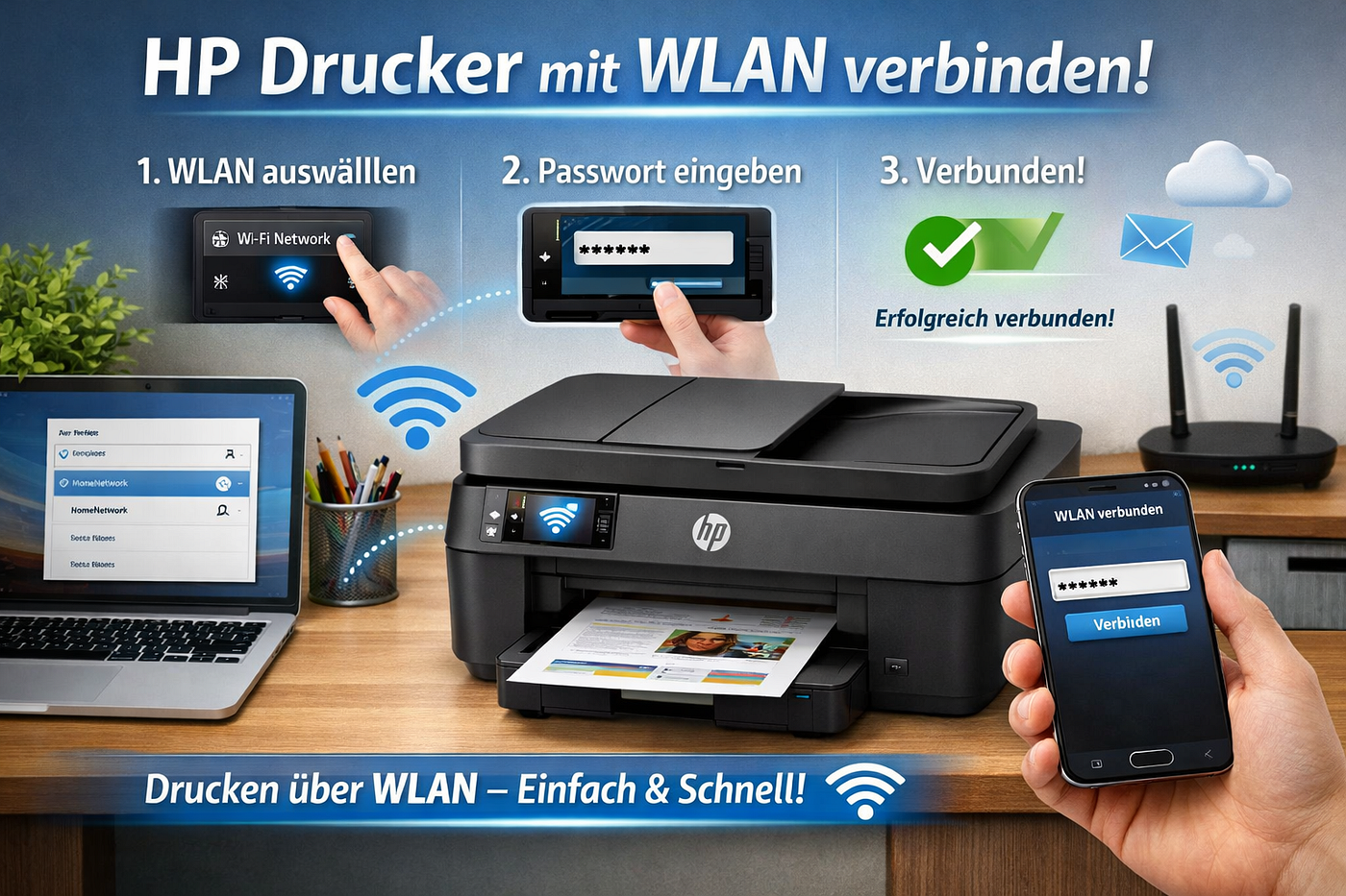 HP Drucker mit WLAN verbinden — Fix & Tipps