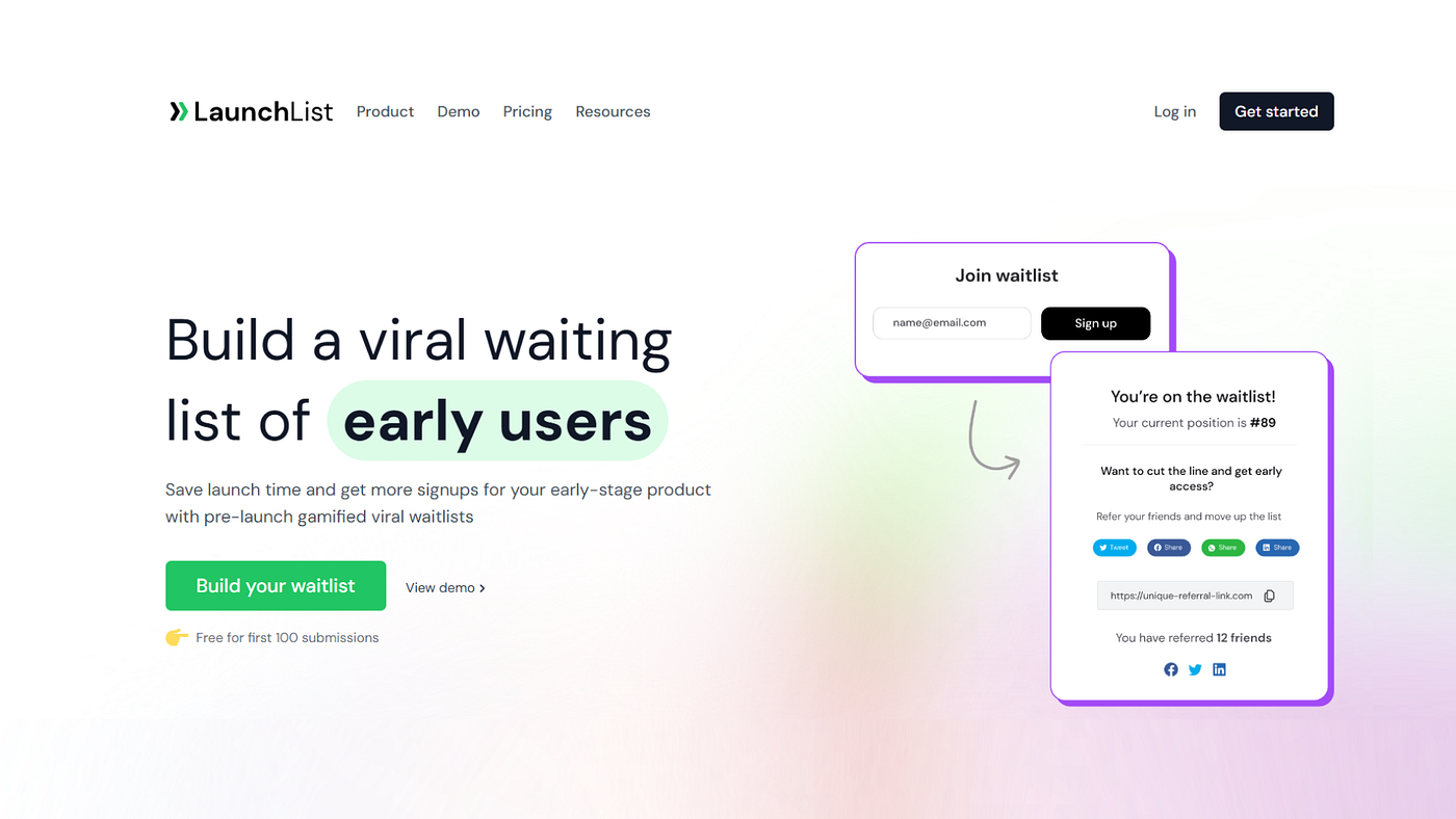 Launch List Website Image