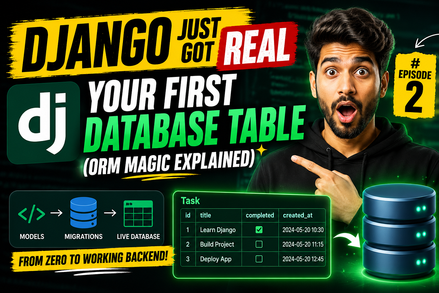 Django Just Got Real — Your First Database Table (ORM Magic Explained)