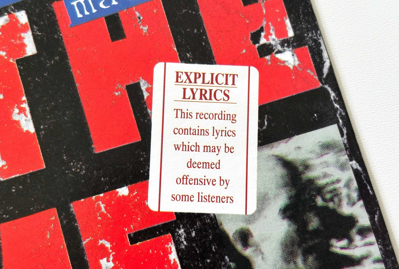 Explicit lyrics sticker. Image copyright Jesse Karjalainen.