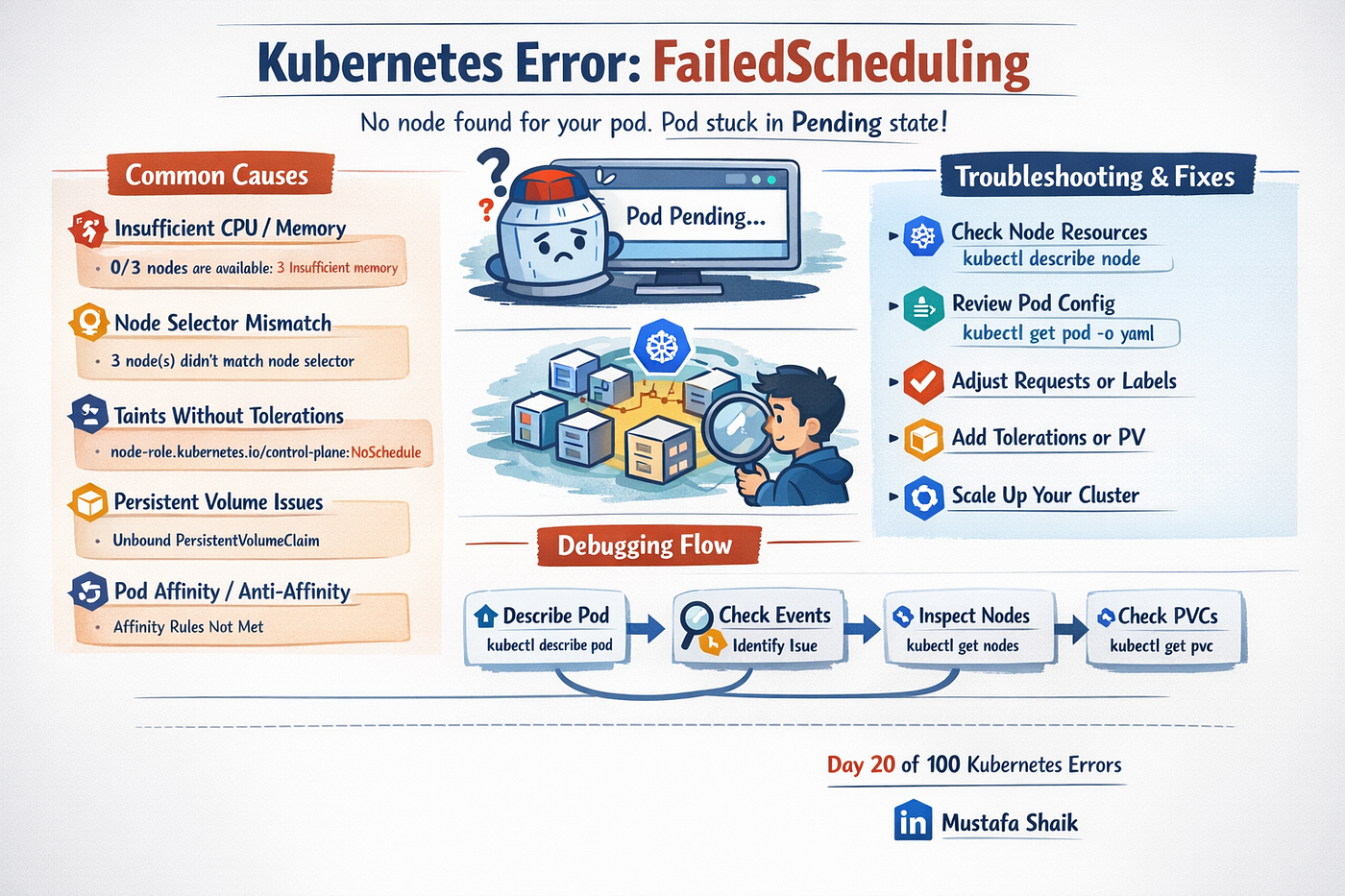 Day-20: Kubernetes Error : FailedScheduling