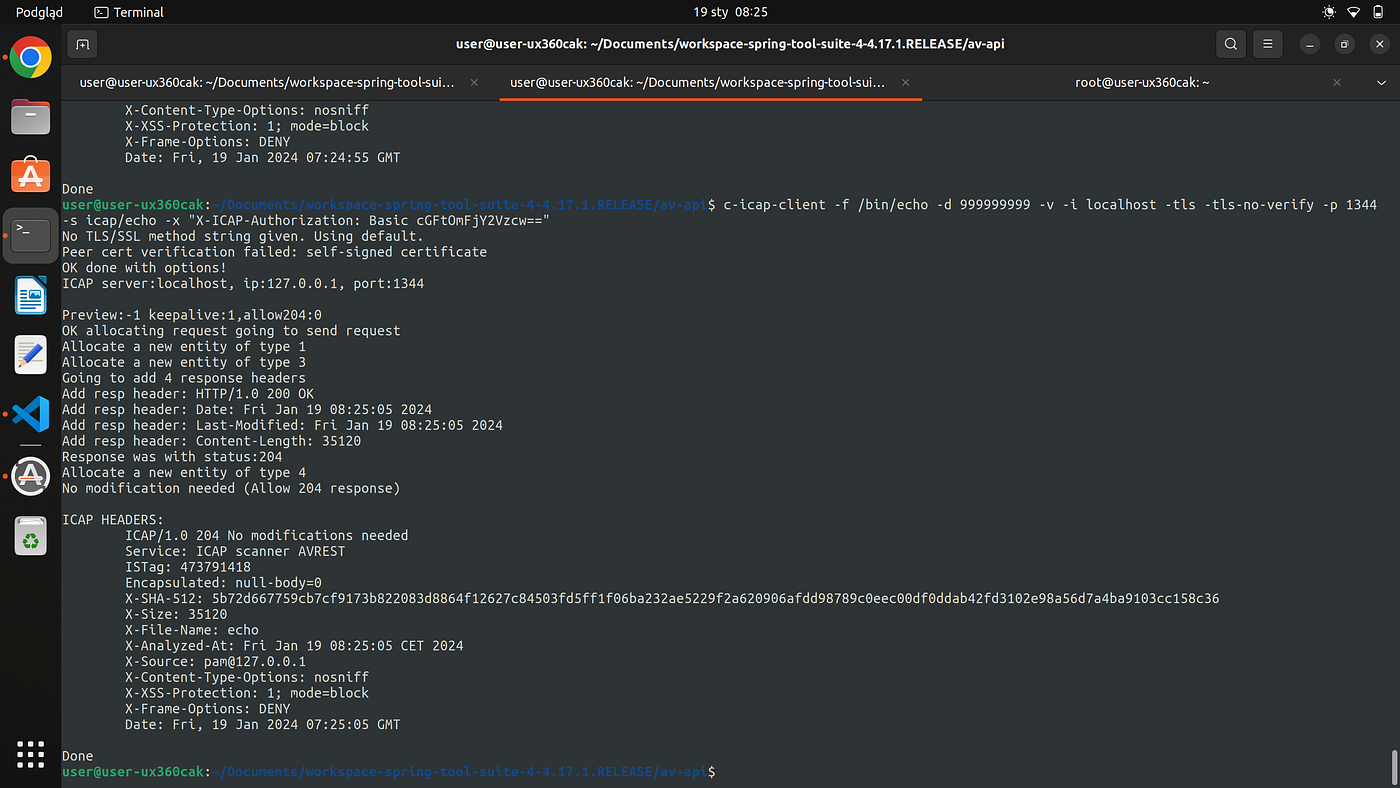 ICAP Anti-Virus scanning service