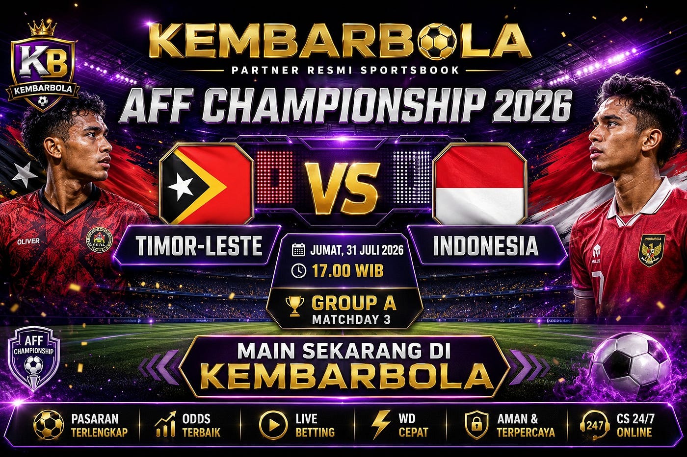 Indonesia vs Timor-Leste AFF Championship 2026: Dukung Garuda dan Nikmati Keseruan Sportsbook di…