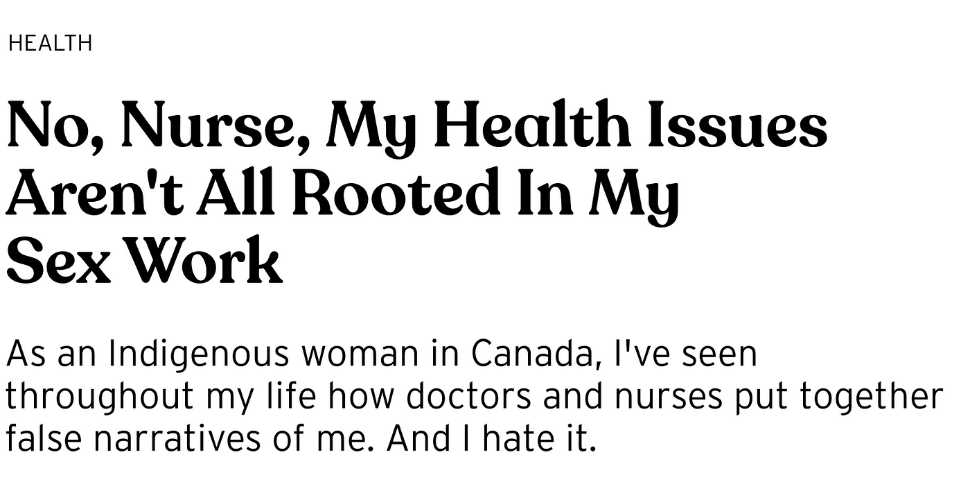 No, Nurse, My Health Issues Arent All Rooted In My Sex Work by BRIGHT Magazine BRIGHT Magazine image picture
