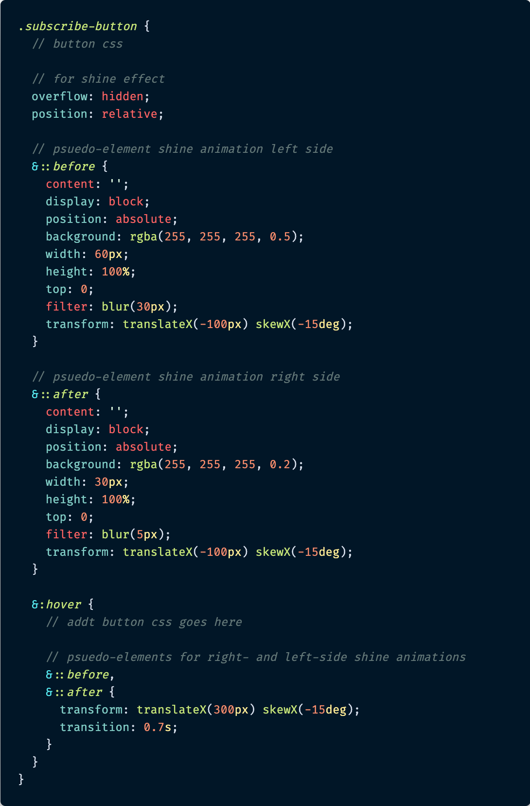 Pure CSS to Make a Button “Shine” and Gently Change Colors Pure CSS to Make a Button “Shine” and Gently Change Colors