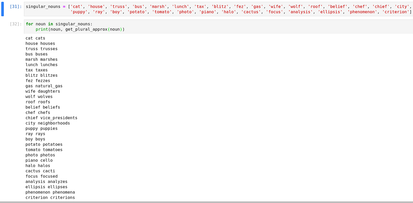 Singular and outlet plural converter