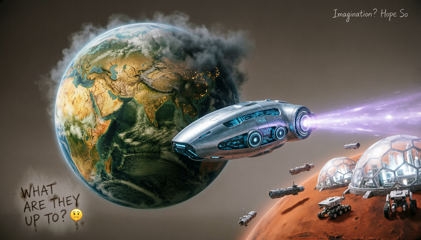 What Are They up to? The Evil in AGI and Mars Colonization