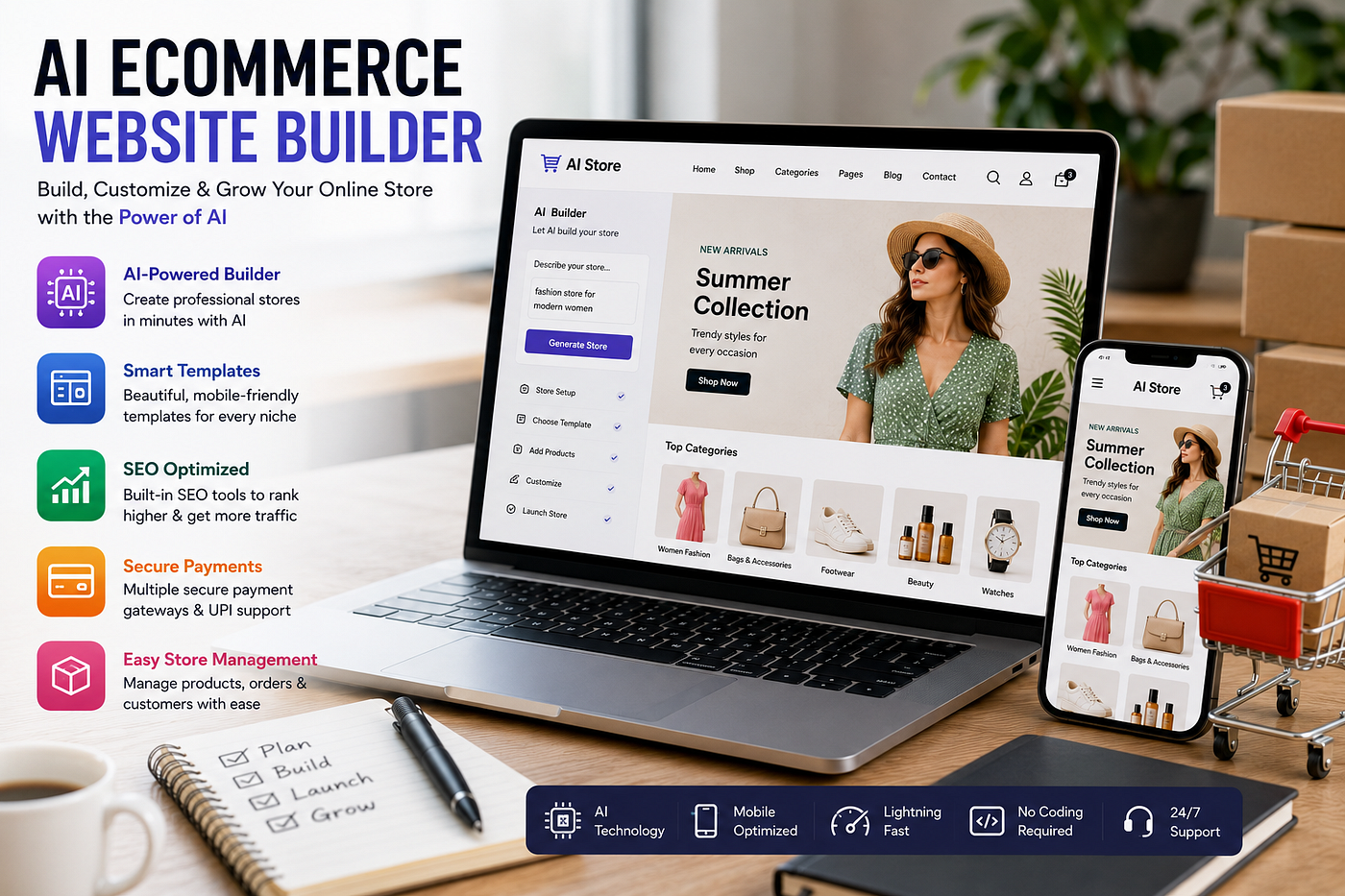 AI Ecommerce Website Builder for Modern Online Businesses