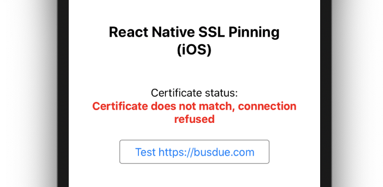 react native ssl pinning android