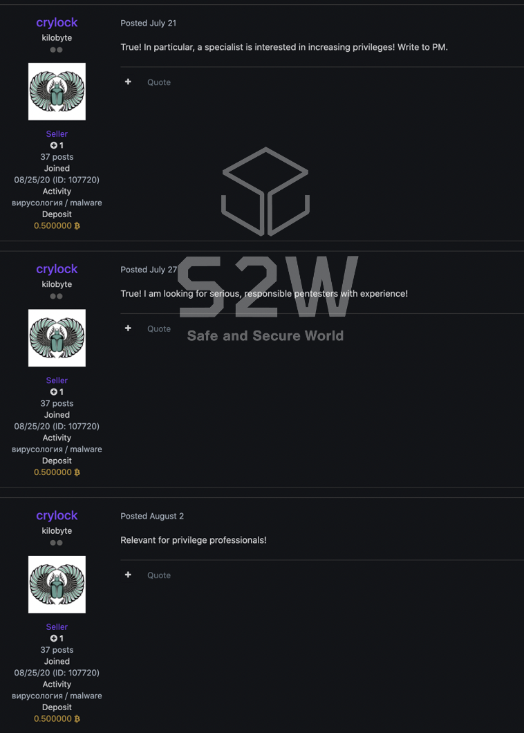 SoW] W2 Aug | KO | Story of the week: Ransomware on the Darkweb | by S2W |  S2W BLOG | Medium