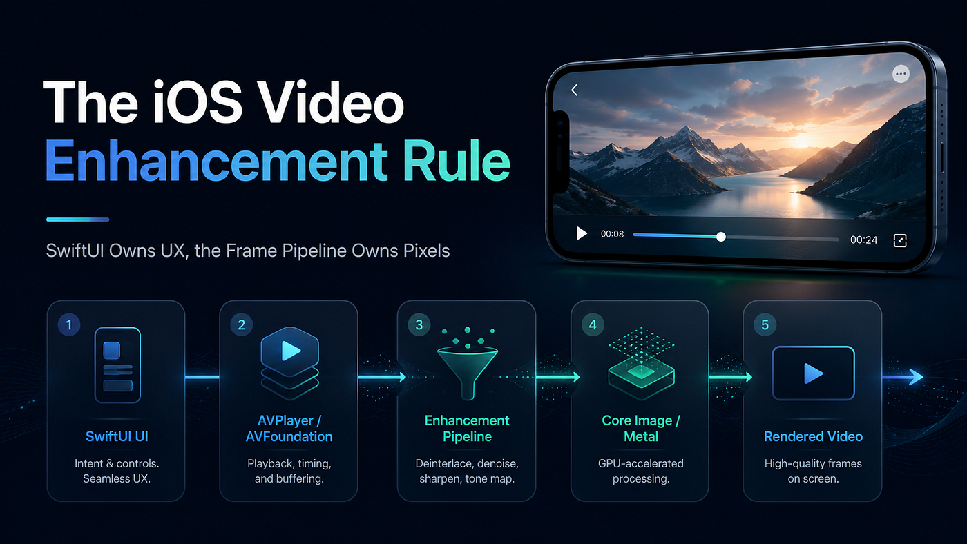 Video Quality Enhancement Is a Pipeline Problem, Not a SwiftUI Modifier