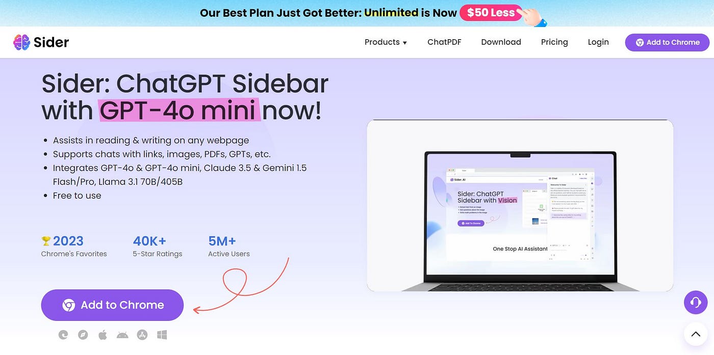 Sider: Your AI Sidekick, Seamlessly Integrating into Your Daily Workflow