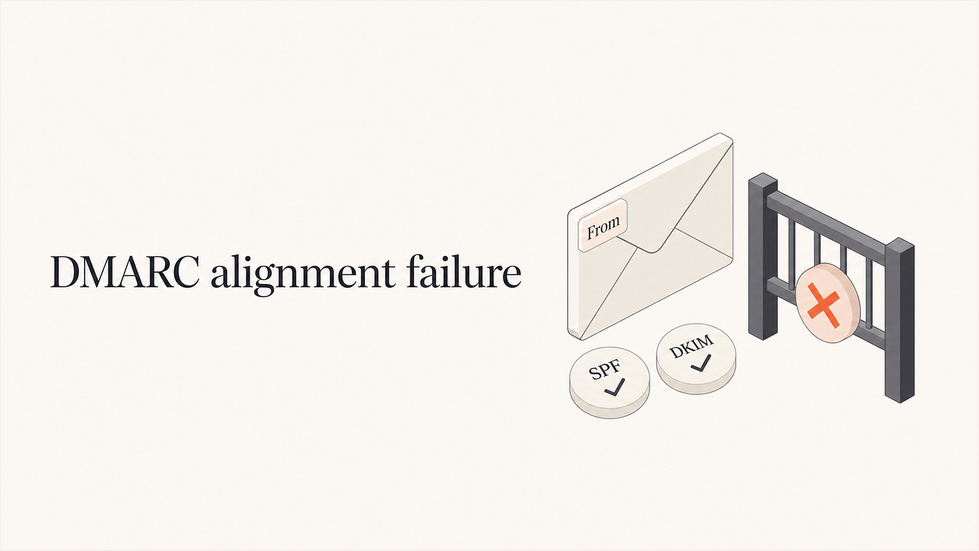 DMARC alignment failure: why SPF and DKIM can pass while DMARC fails