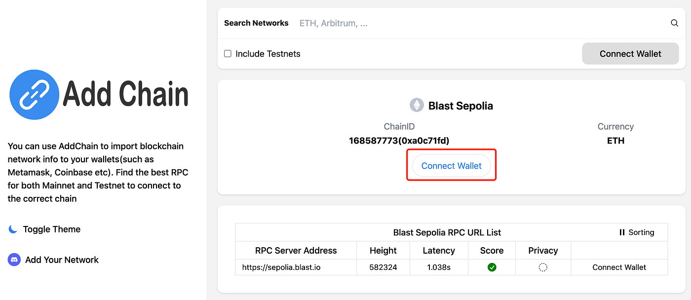 add Blast Sepolia to metamask - pauleateth - Medium