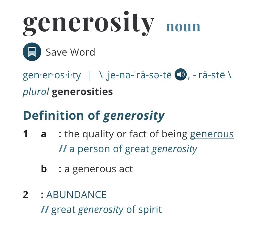 Person Being Generous