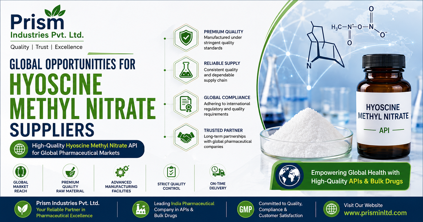 Global Opportunities for Hyoscine Methyl Nitrate Suppliers
