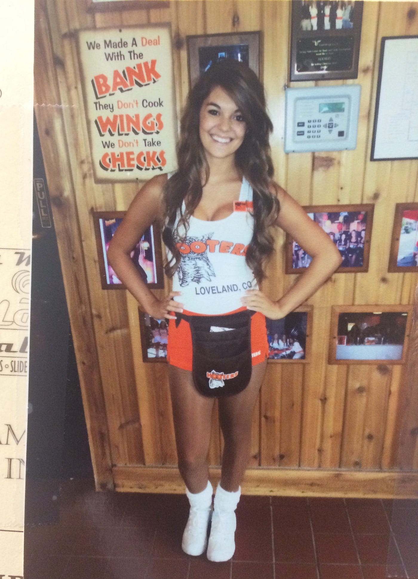 Authentic Hooters shorts worn by a Hooters Girl!