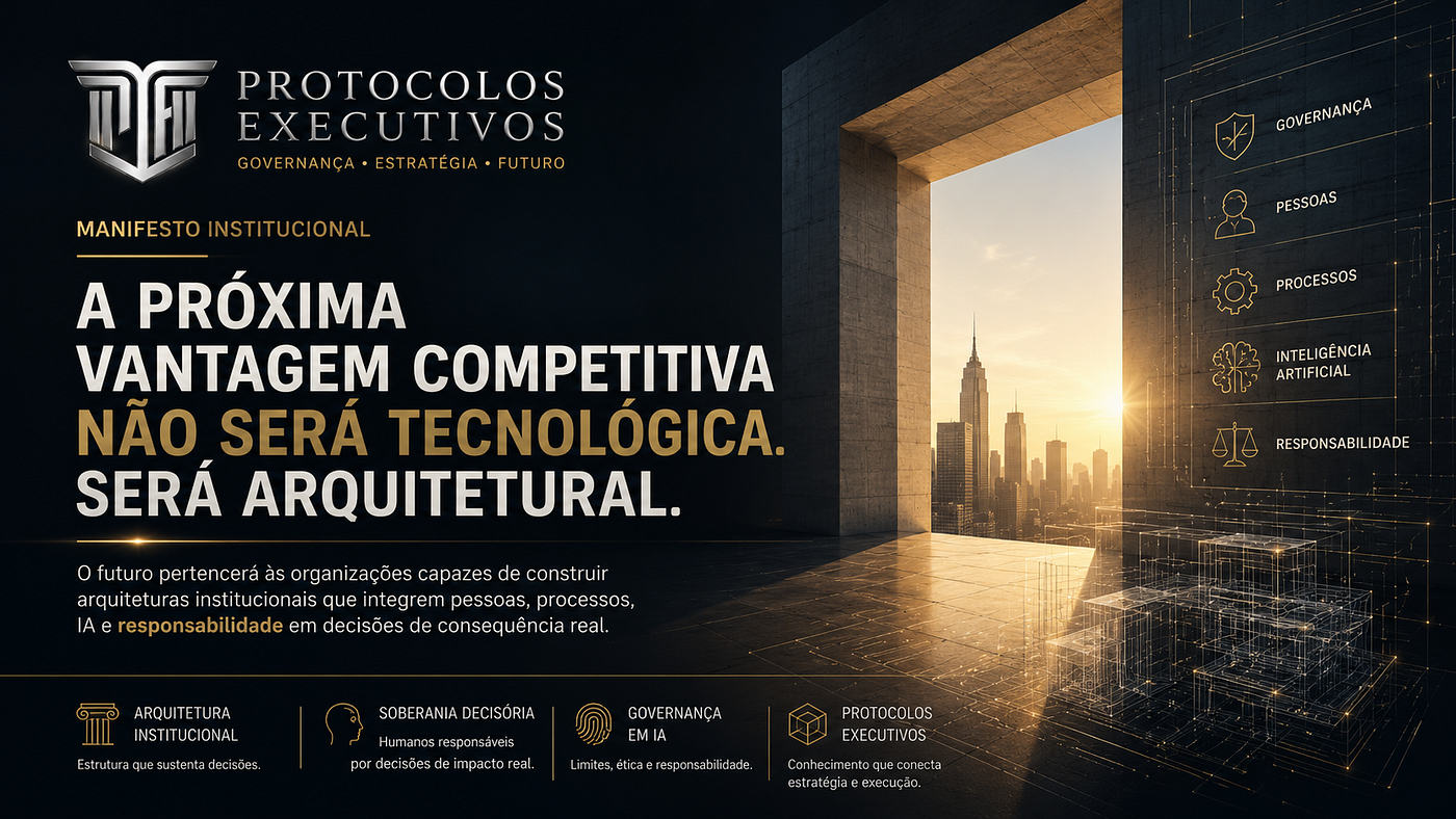 A Próxima Vantagem Competitiva Não Será Tecnológica. Será Arquitetural.
