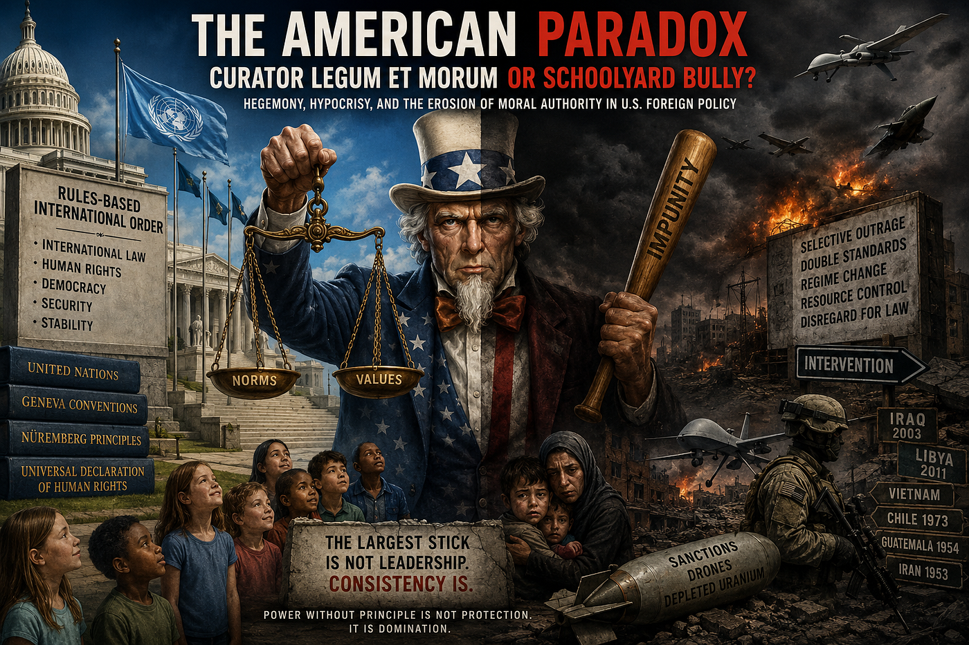 The American Paradox: Curator Legum et Morum or Schoolyard Bully?