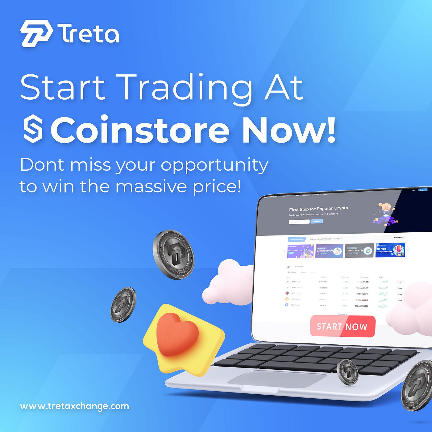 Start Trading at Coinstore Now - Treta Exchange - Medium