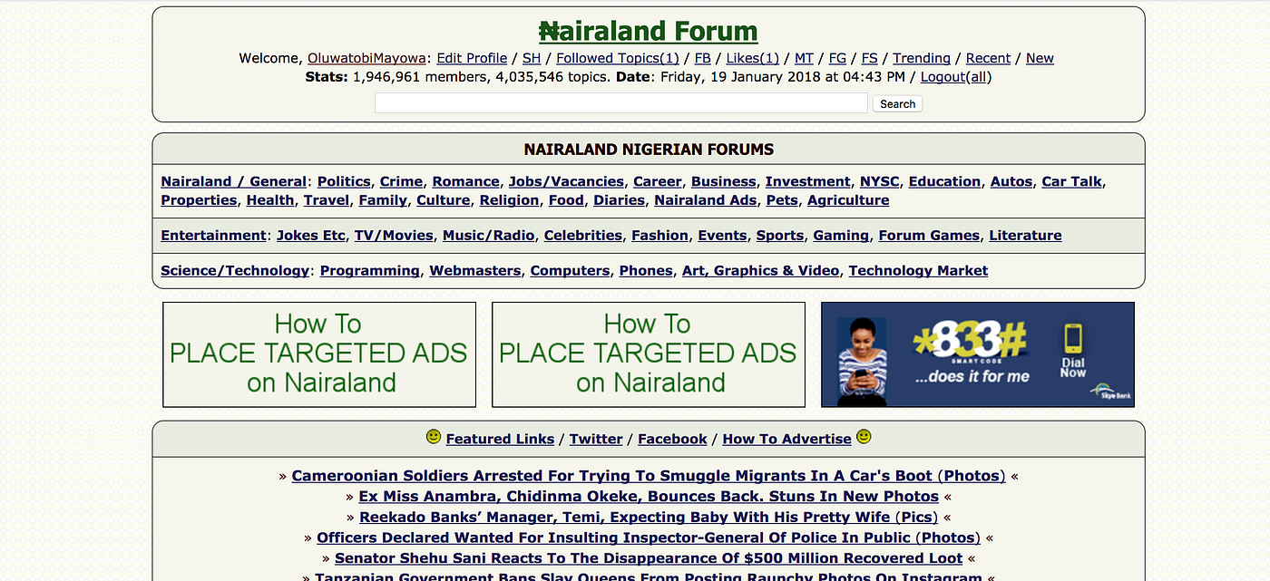 What is the Future of Nairaland&rsquo;s UX? | by Oluwatobi Akindunjoye 