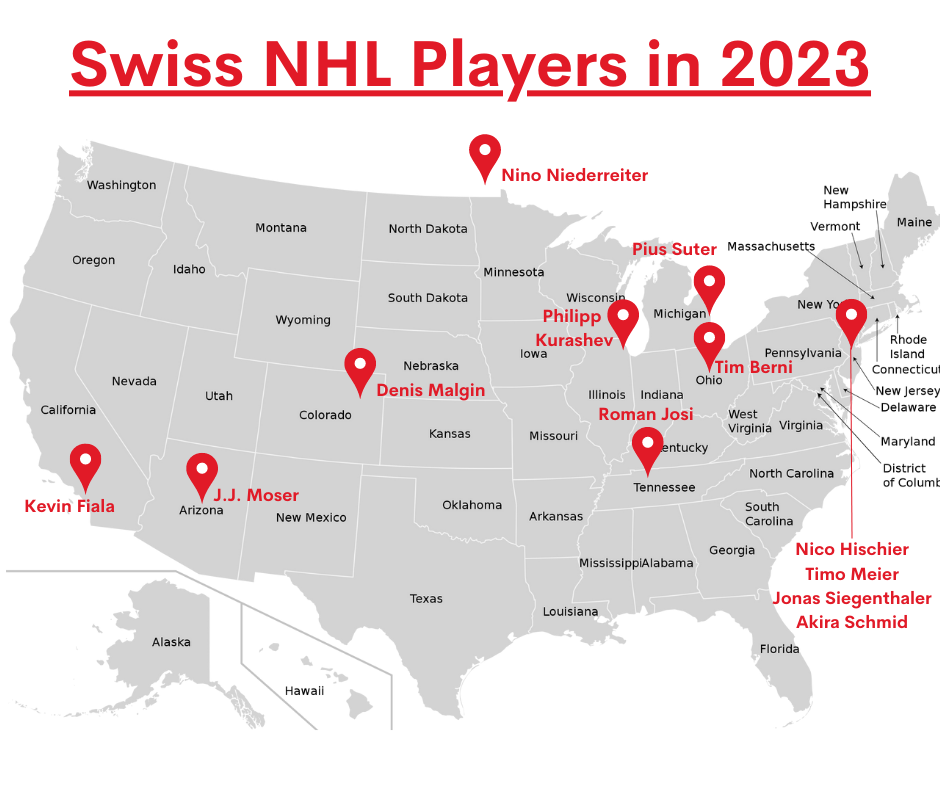 Jonas Siegenthaler on X: RT @SwissAmbUSA: Great meeting #Swiss #hockey  players @josieg97 with the @Capitals & @muellermirco &  @nicohischier, both with the @NJDevils… / X