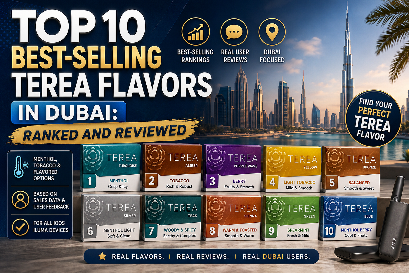 Top 10 Best-Selling TEREA Flavors in Dubai: Ranked and Reviewed