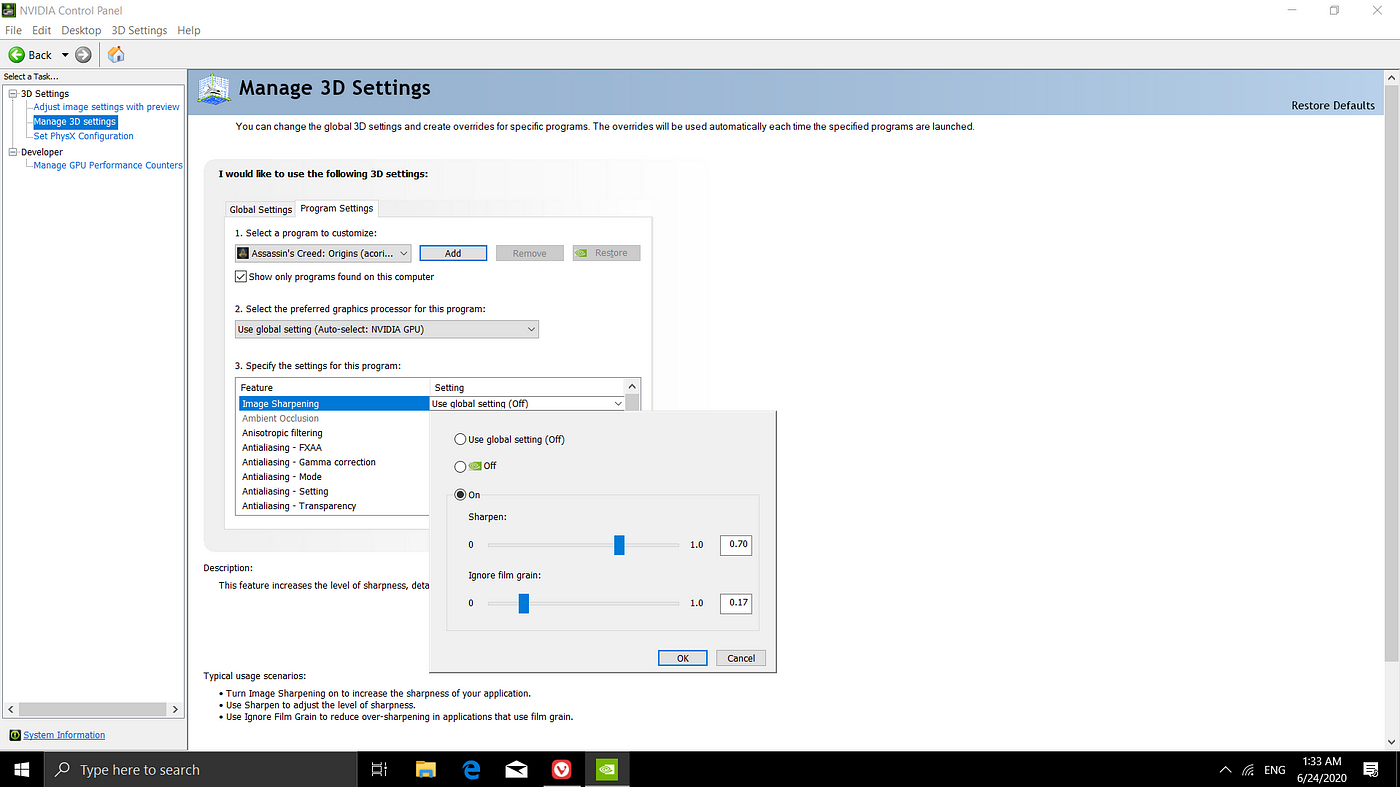 Nvidia Image Sharpening : Budget Gamers Guide to Squeezing Higher Frame  Rates with Minimal Visual Compromise (Guide/Analysis) | by Anjula Swarnitha  Ratnayaka | Medium