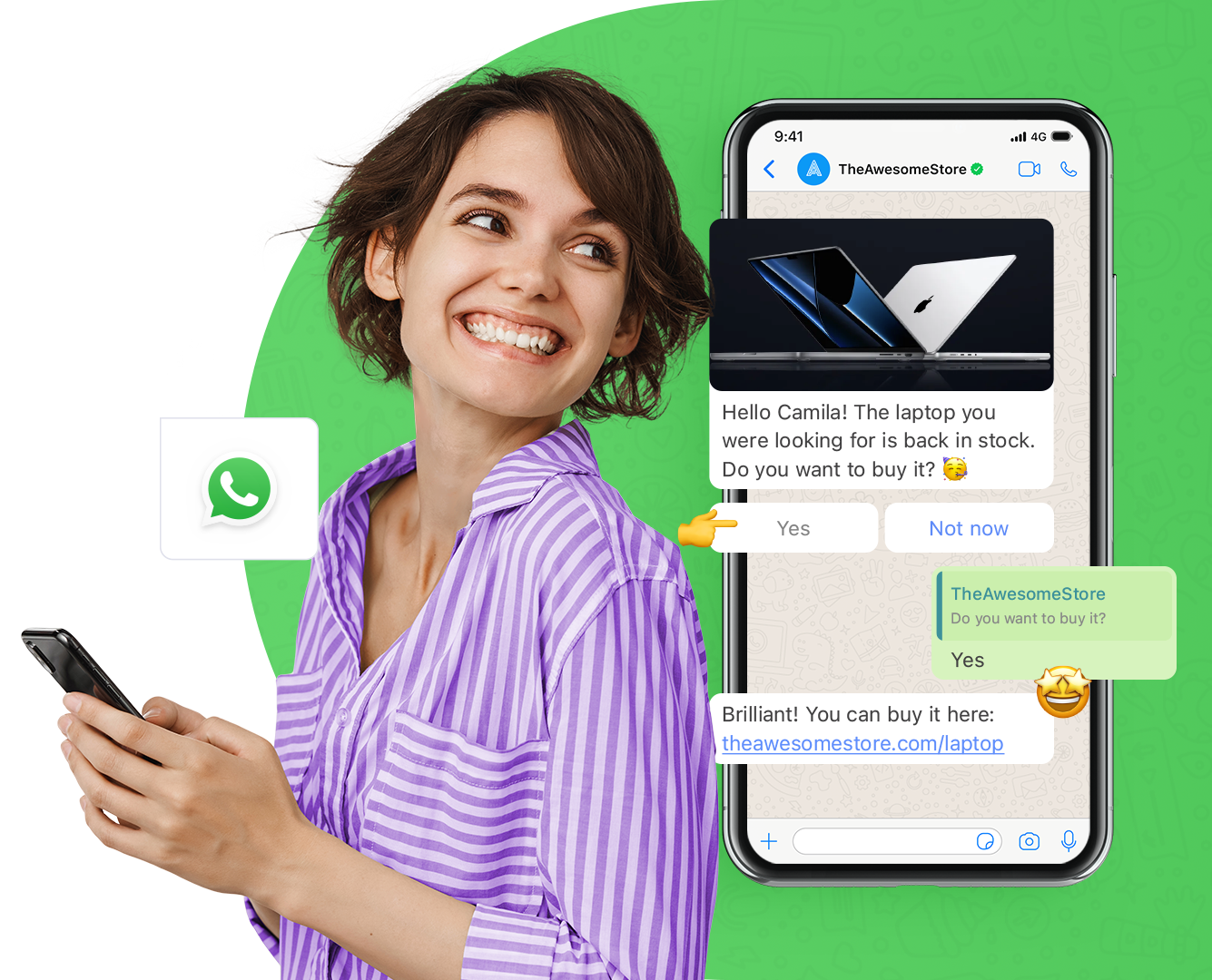 WhatsApp Chat Bot Illustration