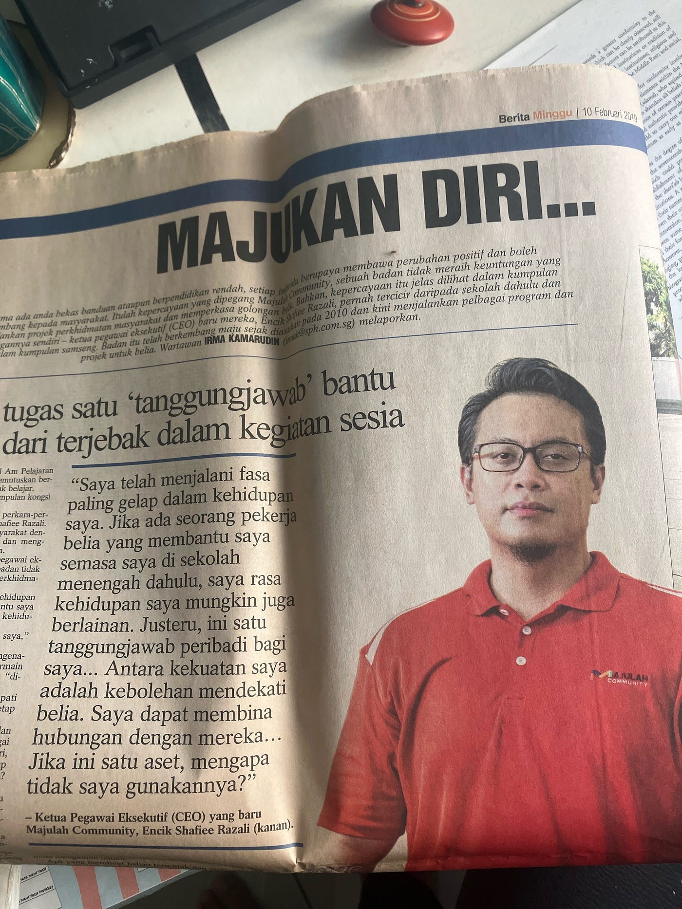 boss Shafiee with more wise words (in Malay)