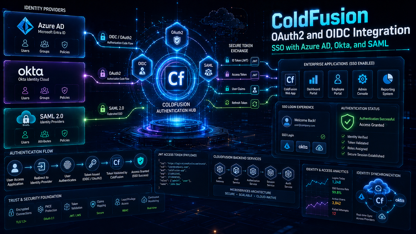 ColdFusion OAuth2 and OIDC Integration: SSO with Azure AD, Okta, and SAML