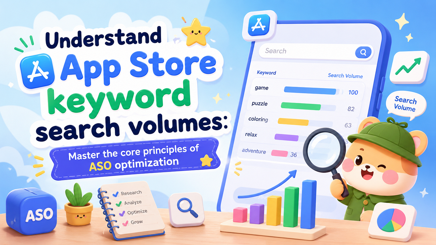 Understand App Store keyword search volumes: Master the core principles of ASO optimization