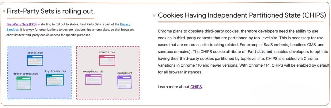 Different types of cookies: (A) a first party cookie-directly set by