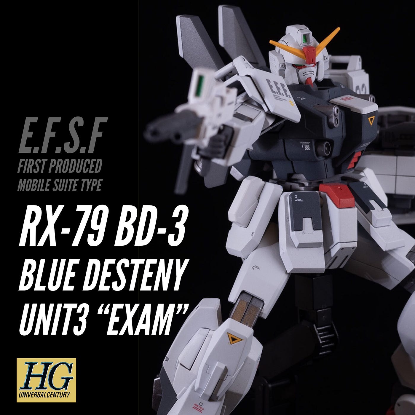HGブルーディスティニー三号機をサクっと作った. HGUCブルー